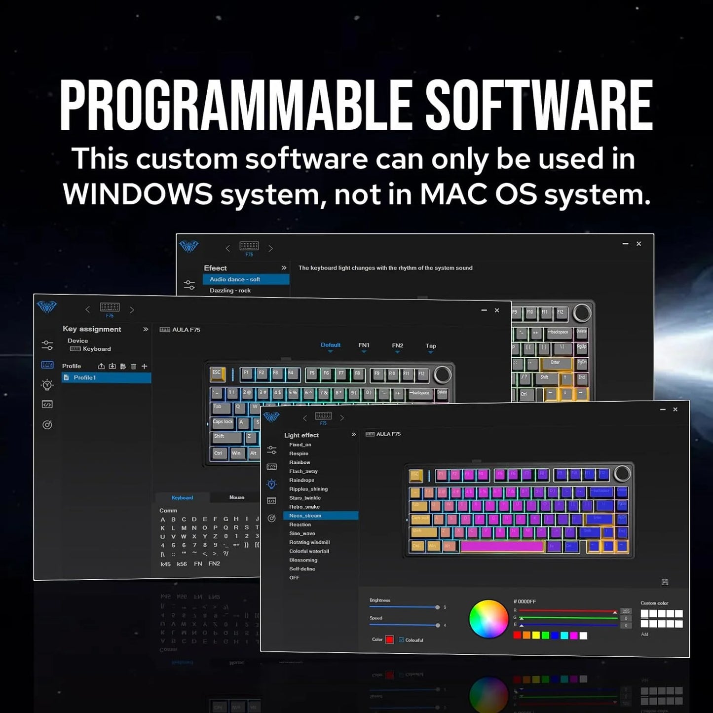 AULA F75Pro Wireless Gaming Mechanical Keyboard