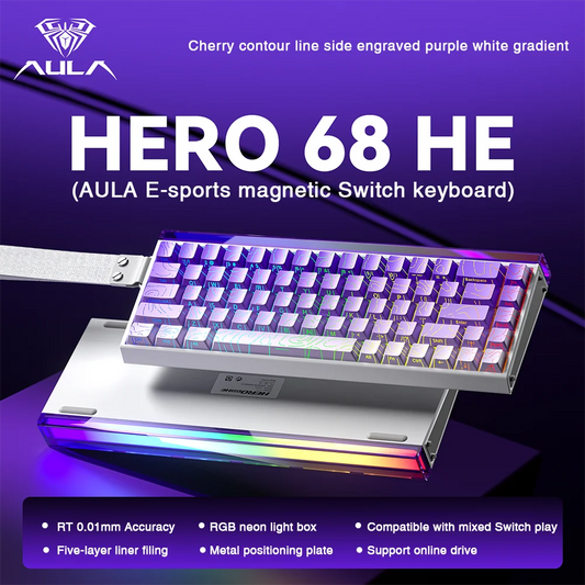 AULA HERO 68HE Magnetic Switch Esports Keyboard with Rapid Trigger