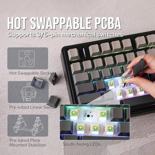 AULA F75Pro Wireless Gaming Mechanical Keyboard