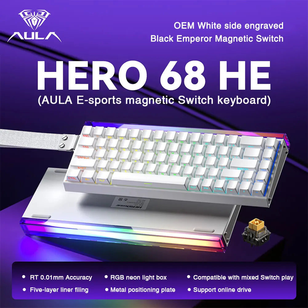 AULA HERO 68HE Magnetic Switch Esports Keyboard with Rapid Trigger