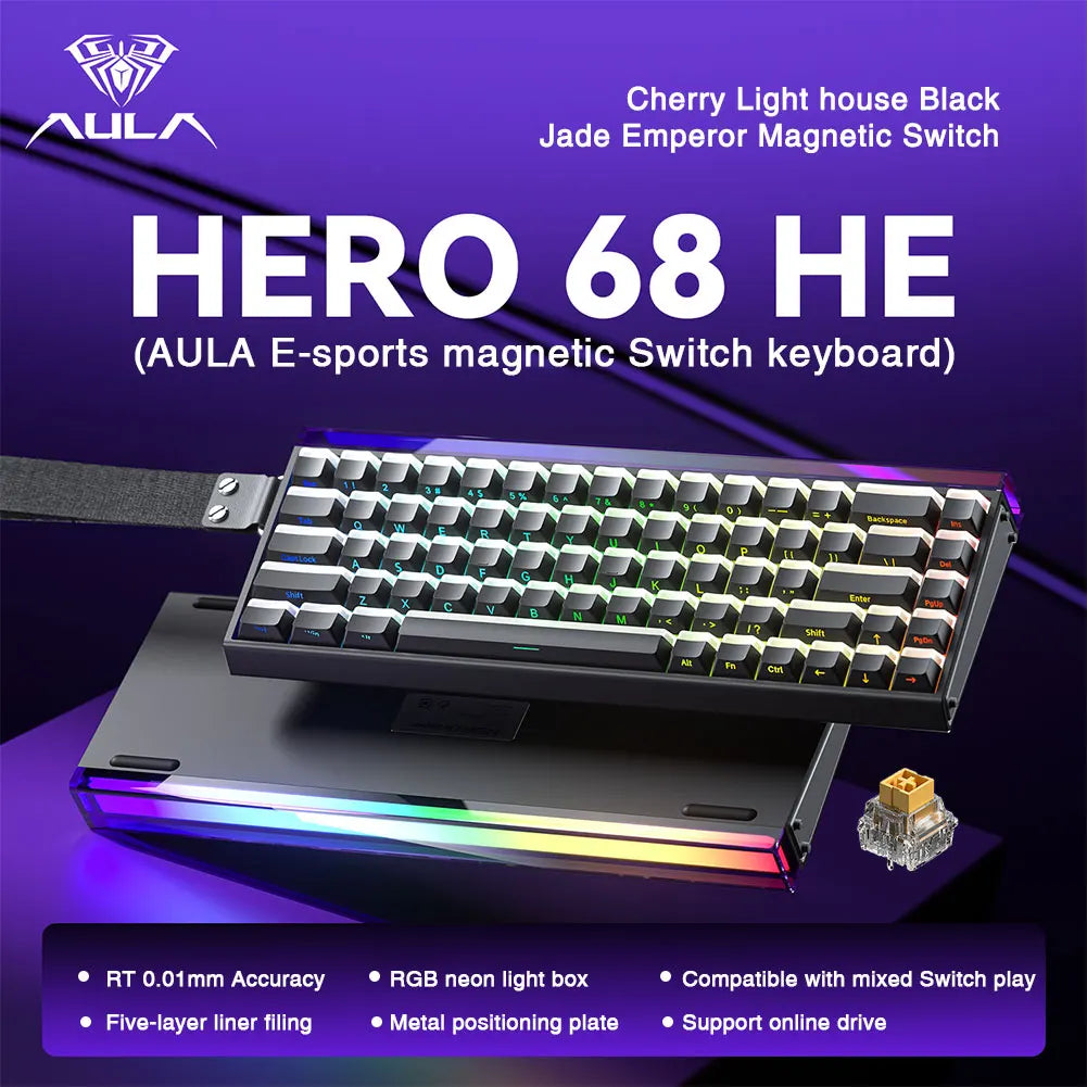 AULA HERO 68HE Magnetic Switch Esports Keyboard with Rapid Trigger