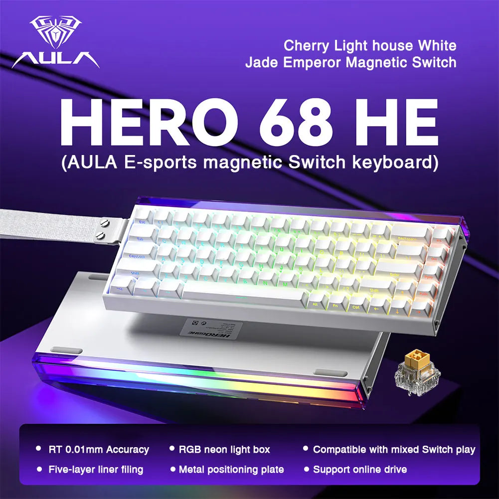 AULA HERO 68HE Magnetic Switch Esports Keyboard with Rapid Trigger